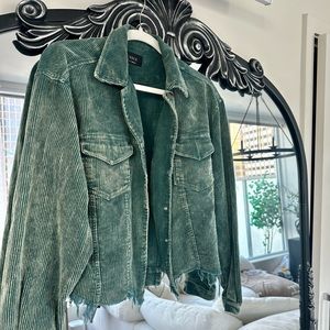 Vici Paddington Corduroy Jacket in Hunter Green size XS